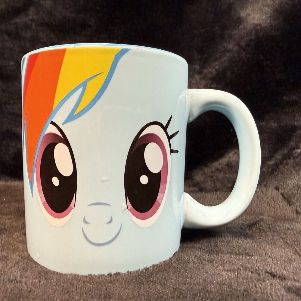 My Little Pony Rainbow Dash Ceramic Coffee Mug Cup Cartoon Hasbro MLP Blue